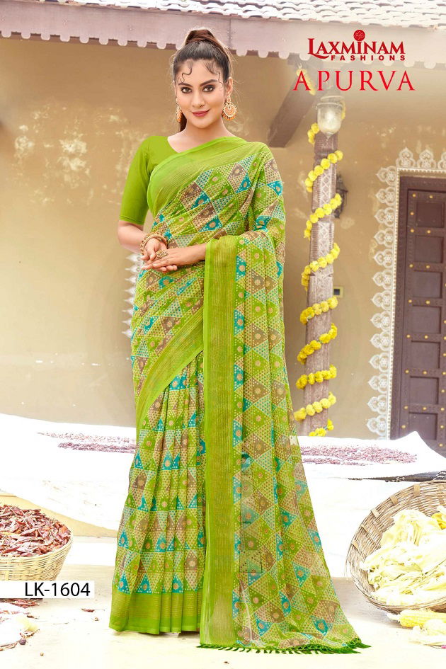 Laxminam Apurva Daily Wear Chiffon Sarees Catalog